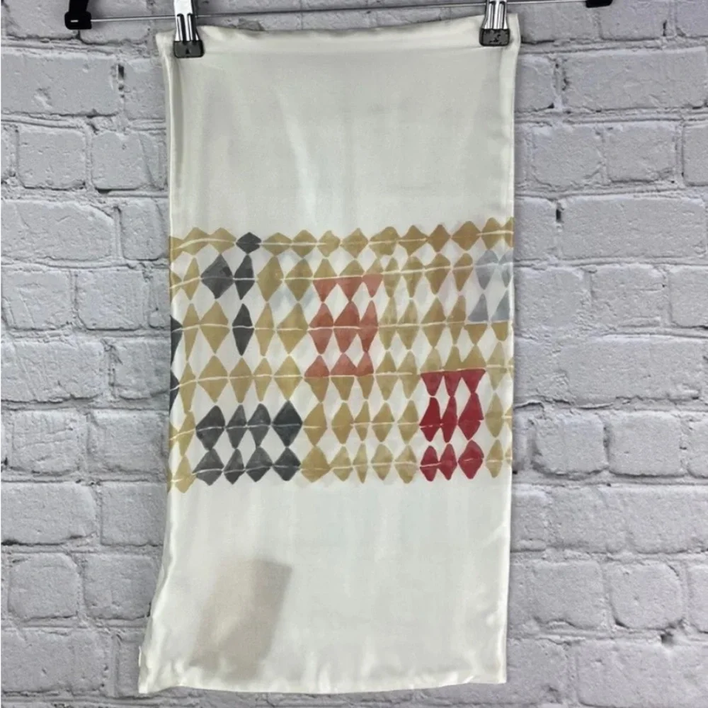 West Elm 100% Silk 12x21 inch Multicolored Pillow Cover NWT